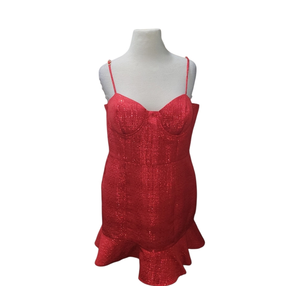 Lovers + Friends Aubrey Dress in the color "Firecracker Red" NWT